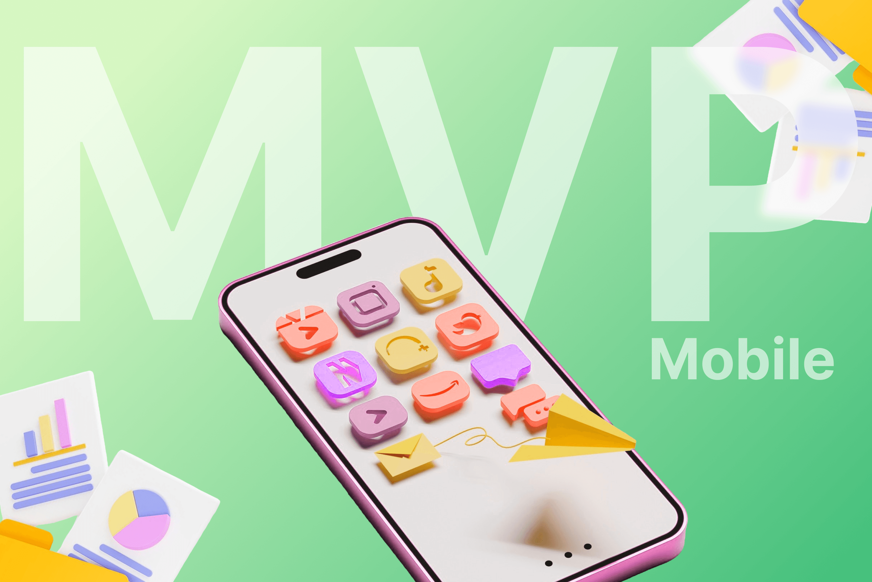 Mobile app icons representing MVP development