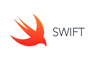 Swift programming language logo featuring a stylized bird in orange gradient