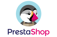 Logo of PrestaShop featuring a stylized bird in blue, white, and pink colors, representing the e-commerce platform’s brand identity